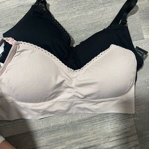 Nursing Bras - Black and Cream